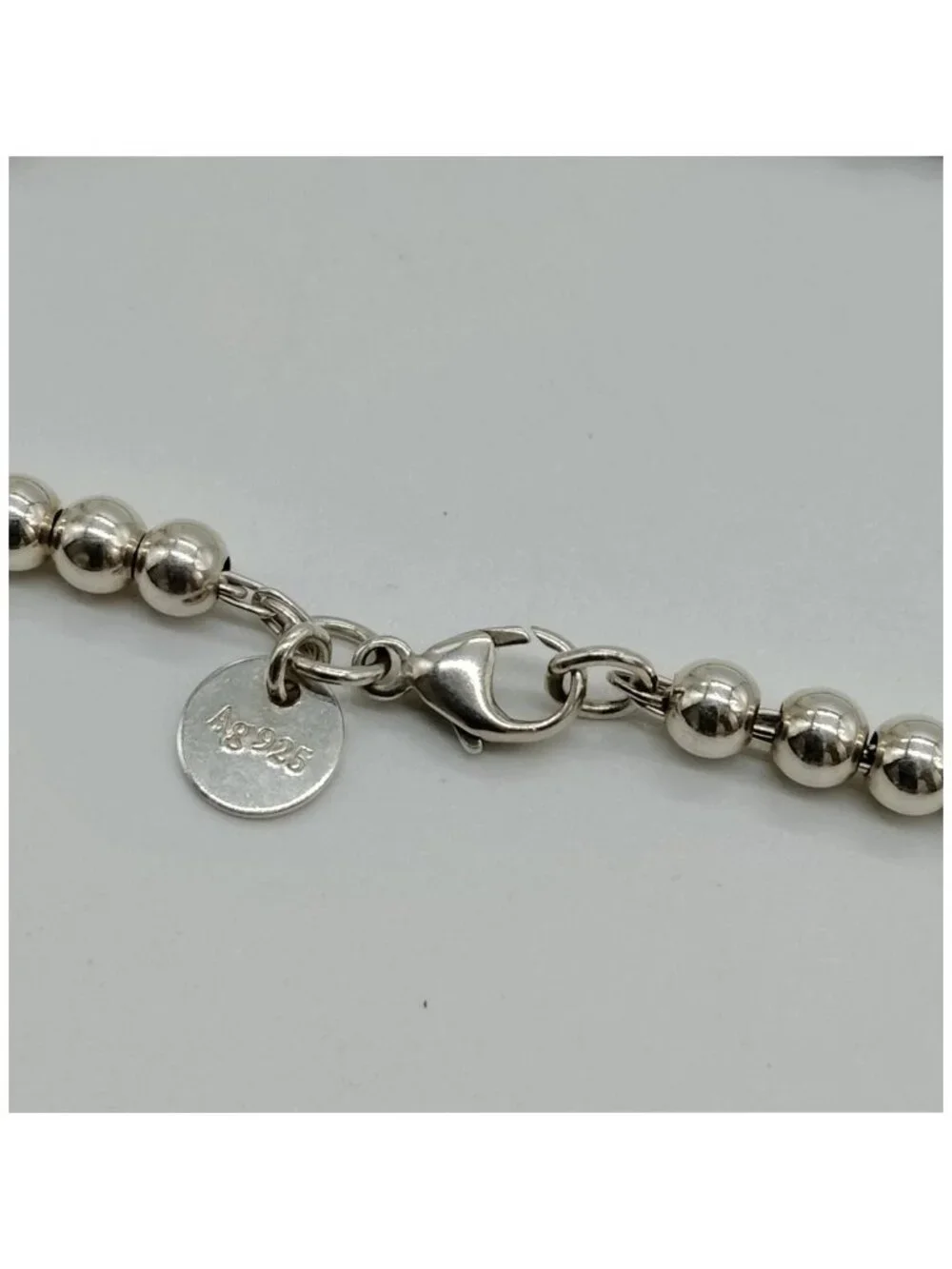 Authentic Tiffany & Co. Return to Tiffany Blue Heart Bead Bracelet Silver